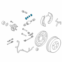OEM Ford Wheel Cylinder Overhaul Kit Diagram - 8L8Z-2128-A