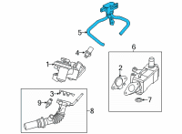 OEM Ford Escape VALVE - EXHAUST GAS RECIRCULAT Diagram - LX6Z-9J433-A
