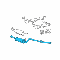 OEM Ford Expedition Muffler W/Tailpipe Diagram - F85Z-5230-KA