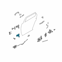 OEM Ford Freestyle Lower Hinge Diagram - 6F9Z-7426810-A