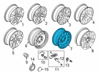 OEM Lincoln Navigator Wheel, Spare Diagram - JL1Z-1007-B