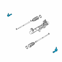 OEM Ford Focus Outer Tie Rod Diagram - 8S4Z-3A130-A