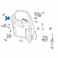 OEM Ford Upper Hinge Diagram - F65Z-1522801-AA