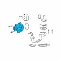 OEM Lincoln Water Pump Assembly Diagram - 4C3Z-8501-B