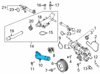 OEM Ford Bronco CONNECTION - WATER INLET Diagram - ML3Z-8592-C