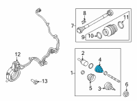 OEM Ford Expedition Inner Boot Diagram - AL1Z-4L537-B