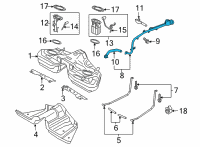 OEM Ford Mustang Filler Pipe Diagram - JR3Z-9034-A