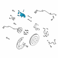 OEM Ford Expedition Caliper Diagram - JL1Z-2552-A