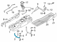 OEM Ford F-150 Support Strap Diagram - JL3Z-9054-B