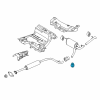 OEM Ford C-Max Exhaust Pipe Isolator Diagram - CV6Z-5A262-B