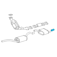 OEM Ford Focus Tailpipe Extension Diagram - 6S4Z-5255-AA