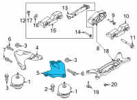 OEM Ford Mustang Support Bracket Diagram - BR3Z-6031-C
