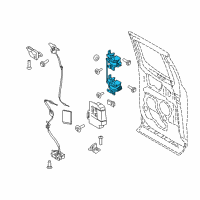 OEM Ford F-250 Super Duty Hinge Assembly Diagram - HC3Z-2826800-A