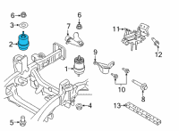 OEM Ford Bronco INSULATOR ASY - ENGINE SUPPORT Diagram - MB3Z-6038-G