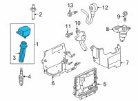 OEM Ford Transit Connect Ignition Coil Diagram - JX6Z-12029-B