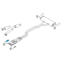 OEM Ford Edge Muffler & Pipe Front Bracket Diagram - F2GZ-5A204-C