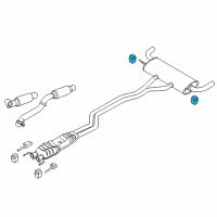 OEM Ford Edge Muffler & Pipe Insulator Diagram - F2GZ-5A262-A