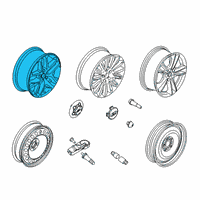 OEM Ford Fusion Wheel, Alloy Diagram - HS7Z-1007-B