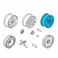 OEM Ford Fusion Wheel, Alloy Diagram - DS7Z-1007-Q