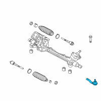 OEM Lincoln Outer Tie Rod Diagram - AE5Z-3A130-D