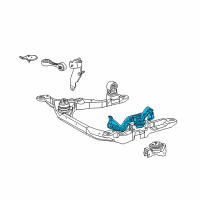 OEM Lincoln Continental Support Assembly Diagram - F6DZ-6A025-A