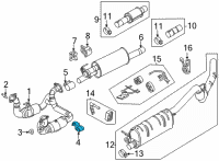 OEM Ford F-250 Super Duty Converter Support Bracket Diagram - LC3Z-5E269-B