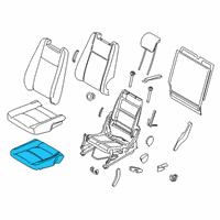 OEM Ford Transit Connect Seat Cushion Pad Diagram - KT1Z-1763841-C