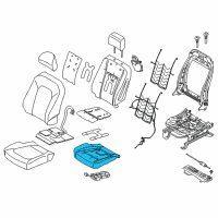 OEM Ford F-150 Seat Cushion Pad Diagram - JL3Z-63632A22-E
