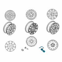 OEM Lincoln Town Car Wheel Lock Kit Diagram - E9AZ-1A043-A