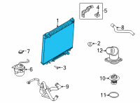 OEM Ford E-350 Super Duty Radiator Assembly Diagram - HC2Z-8005-A