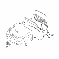 OEM Ford Flex Release Cable Diagram - 8A8Z-16916-A