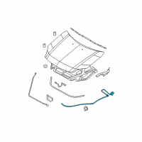 OEM Ford Fusion Release Cable Diagram - 6E5Z-16916-AG