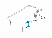 OEM Ford E-250 Stabilizer Link Diagram - 8C2Z-5K483-A