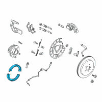 OEM Ford Expedition Park Brake Shoes Diagram - 7L1Z-2A753-A