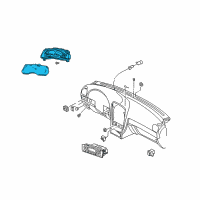 OEM Ford Thunderbird Cluster Assembly Diagram - 4W6Z-10849-AA