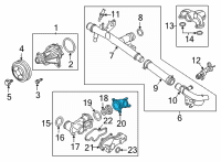 OEM Ford F-150 Water Inlet Diagram - JL3Z-8592-A