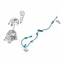 OEM Ford Fiesta Shift Control Cable Diagram - D2BZ-7E395-E