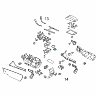 OEM Lincoln MKX Cup Holder Insert Diagram - BA1Z-7813562-AA