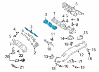 OEM Ford F-150 Manifold Gasket Diagram - JL3Z-9448-B