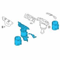 OEM Ford Fusion Manifold With Converter Diagram - DG9Z-5G232-D