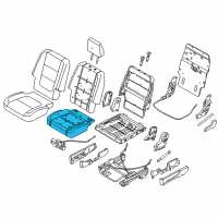OEM Ford Explorer Seat Cushion Pad Diagram - FB5Z-78632A22-J