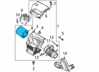 OEM Ford Bronco ELEMENT ASY - AIR CLEANER Diagram - MB3Z-9601-A