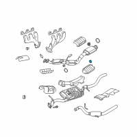 OEM Ford Explorer Sport Trac Muffler & Pipe Insulator Diagram - 7A2Z-5A262-A