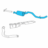 OEM Ford Excursion Muffler & Pipe Diagram - YC3Z-5230-CB