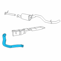 OEM Ford Excursion Front Pipe Diagram - F81Z-6N646-AA
