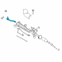 OEM Lincoln Outer Tie Rod Diagram - 7T4Z-3A130-B
