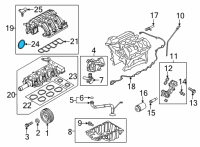 OEM Lincoln Continental Intake Manifold O-Ring Diagram - AT4Z-9E936-A