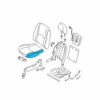OEM Mercury Seat Cushion Pad Diagram - 6T2Z-78632A23-A