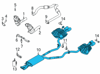 OEM Ford Explorer Muffler & Pipe Diagram - L1MZ-5230-F