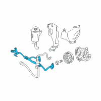OEM Ford Explorer Sport Trac Pressure Hose Diagram - AL2Z-3A719-C